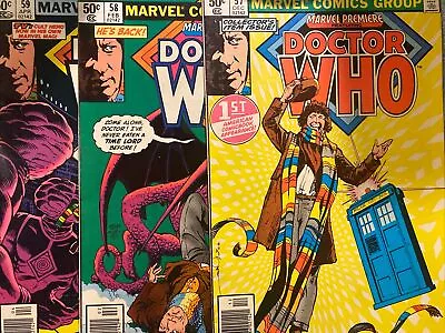 Buy Marvel Premiere Doctor Who 57, 58 & 59 (Marvel Comics, 1981) • 15.88£