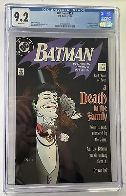 Buy Batman #429 DC Comics CGC 9.2 Jan 1989 Death In The Family Pt 4 • 124.95£