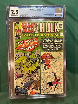 Buy TALES TO ASTONISH #62 CGC 2.5 1ST CAMEO THE LEADER HULK PIN-UP  1964 New Case! • 102.90£