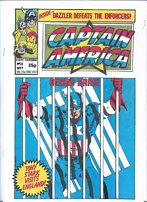Buy Captain America #33 Weekly VG (1981) Marvel Comics UK • 10£