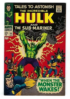 Buy Tales To Astonish 99 F/VF 7.0 Silver Age Incredible Hulk The Sub-Mariner • 27.18£