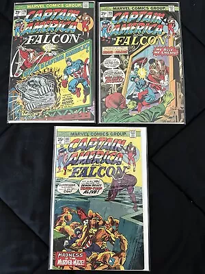 Buy Lot Of 3 Marvel Captain America And The Falcon #178 #186 #187 Bronze High Grade • 12.06£