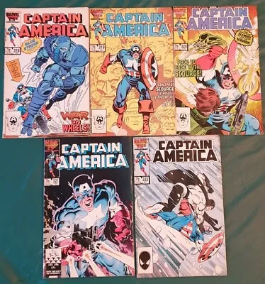 Buy Captain America Comics: 5 Consecutive Issues From 1986 • 7£