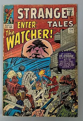 Buy Strange Tales #134 GD/VG 3.0 The Watcher! Kang! Jack Kirby Art! Marvel 1965 • 12.05£