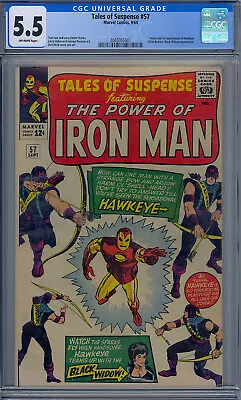 Buy Cgc 5.5 Tales Of Suspense #57 1st Appearance Of Hawkeye Ow Pages • 714.99£