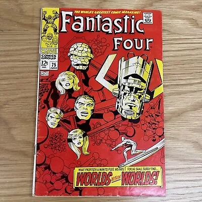 Buy Fantastic Four #75 - Silver Surfer Galactus Cover - Jack Kirby - (VG/F) • 31.58£