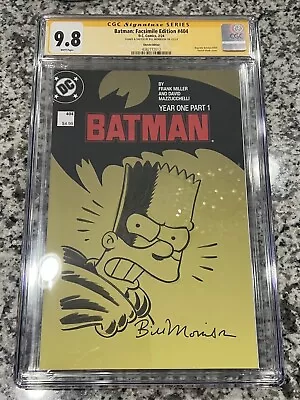 Buy Batman 404 Facsimile Ed. Simpsons BARTMAN CGC 9.8 Signed Sketch Bill Morrison • 1,399.15£