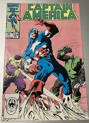 Buy Captain America #324 1986 Marvel Comic Book 1st Cameo Slug Mike Zeck Cover VF • 3.16£