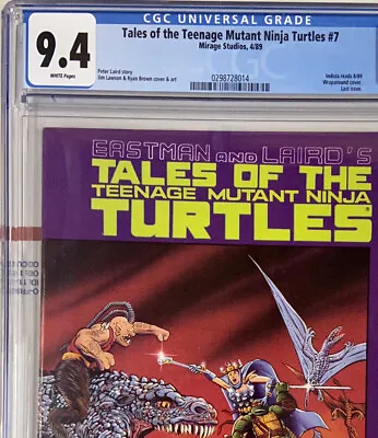 Buy Tales Of The Teenage Mutant Ninja Turtles #7 CGC 9.4 TMNT WP 1989 🐢 🔥 • 47.32£