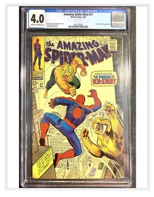 Buy Amazing Spider-Man #57 CGC 4.0 Off White To White Ka-Zar Appearance! • 67.01£
