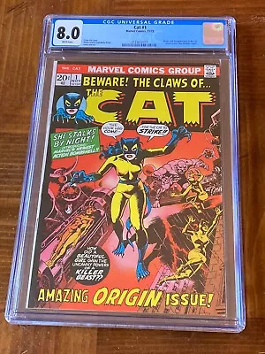 Buy Cat #1 CGC 8.0 White Pages (1st App The Cat… Later Tigra) + Magnet • 160.50£