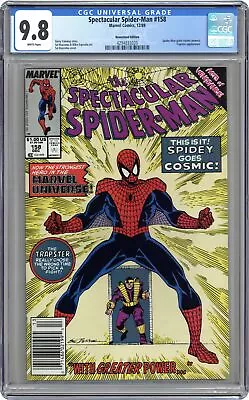 Buy Spectacular Spider-Man Peter Parker #158N CGC 9.8 Newsstand 1989 4294833020 • 211.11£