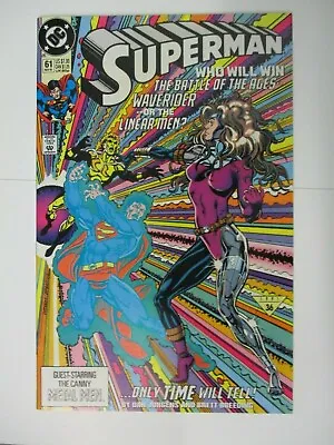 Buy Superman #61 1991 Nm Near Mint 9.6 Waverider Dan Jurgens Brett Breeding Dc • 3.12£