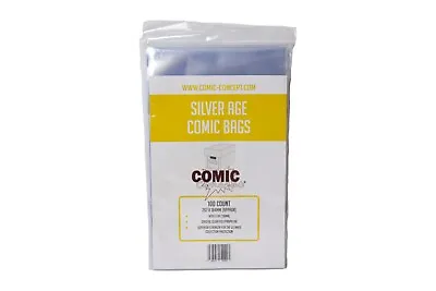 Buy 2 X 100 Silver Age Comic Concept Comic Book Sleeves Bags • 13.49£