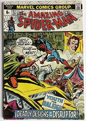 Buy Amazing Spider-Man #117 (1973) Deadly Designs Of The Disruptor • 29.95£