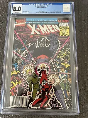 Buy X-MEN ANNUAL #14 (1990) CGC 8.0 1st APPEARANCE Of GAMBIT WHITE PAGES. • 47.30£