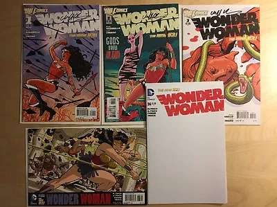 Buy Wonder Woman 1 2 3 Signed 36 Darwyn Cooke Variant 37 Blank Sketch DC New 52 2011 • 23.70£