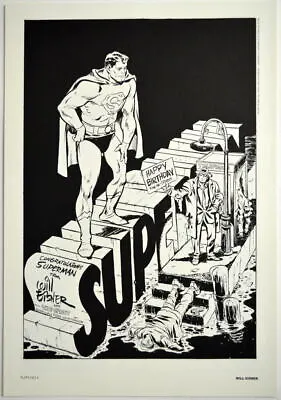Buy WILL EISNER Rare SUPERMAN 400 Lithograph Print 1984 SPIRIT • 23.71£