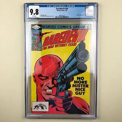 Buy Daredevil #184 (1982) CGC 9.8, Punisher Team-Up, Dirty Harry Cover • 139.01£