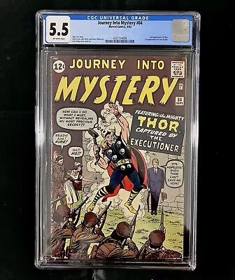 Buy Journey Into Mystery #84, CGC 5.5. 1st Appearance Jane Foster, 2nd Thor • 2,594.98£
