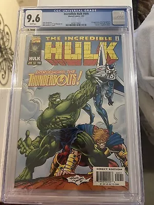 Buy Incredible Hulk # 449 CGC 9.6 White (Marvel, 1997) 1st Appearance Thunderbolts • 201.07£