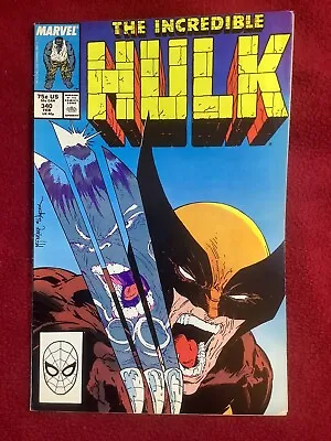 Buy The Incredible Hulk #340-Iconic Wolverine Vs Hulk Cover-high Grade • 125£