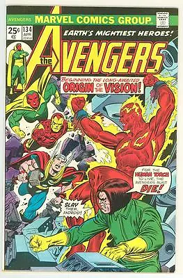 Buy Avengers 134 7.5 Origin Of Vision Thor Vision Cap Nice Pages Rc • 31.97£