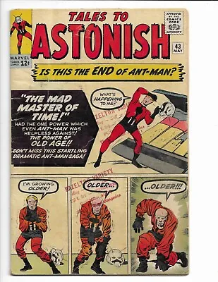 Buy Tales To Astonish 43 - G/vg 3.0 - Early Ant-man - Time Master (1963) • 63.25£