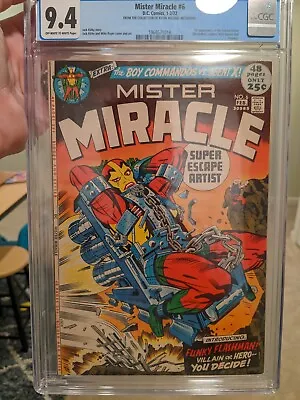 Buy MISTER MIRACLE #6 CGC 9.4 NM 1st APP. OF FEMALE FURIES JACK KIRBY DC COMICS 1972 • 178.11£