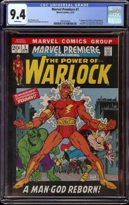 Buy Marvel Premiere # 1 CGC 9.4 White (Marvel 1972) 1st Appearance Of Him As Warlock • 987.40£