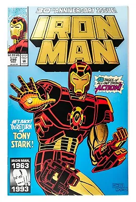 Buy Invincible Iron Man #290 (1993 Marvel) 1st Telepresence Armor Gold Foil VF/NM • 4.34£