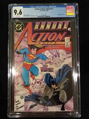 Buy Action Comics Annual #1, CGC 9.6, DC Direct Ed. 1987, Batman App, John Byrne • 55.60£