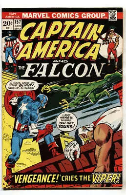 Buy Captain America #157 1973 1st Viper -Falcon Comic Book VF- • 28.31£