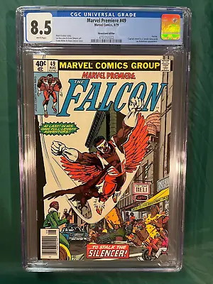 Buy Marvel Premiere #49 1979 CGC 8.5 1st Falcon Solo Rare NEWSSTAND Frank Miller!! • 57.68£