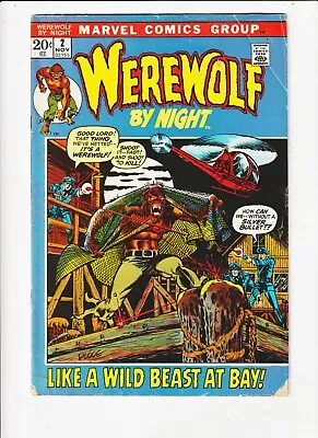 Buy Werewolf By Night  2 1972 MARVEL MONSTER COMIC/The Hunter And The Hunted  • 15.81£