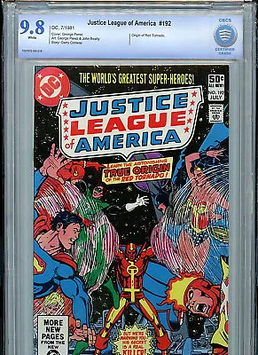 Buy Justice League Of America #192 CBCS  9.8 1981 DC Comic JLA Red Tornado B13 • 150.21£