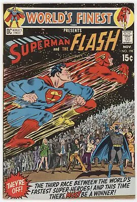 Buy World's Finest 198 DC 1970 FN Curt Swan Superman Flash Race Batman • 48.66£