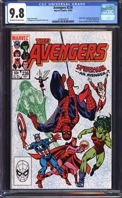 Buy Avengers #236 Cgc 9.8 Ow/wh Pages // Spider-man Appearance Marvel Comics 1983 • 95.94£