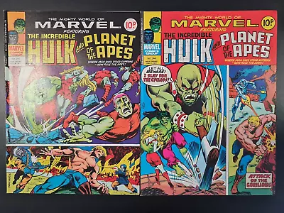 Buy The Mighty World Of Marvel Starring Hulk #243 & #244 Marvel Uk 1977 • 0.99£