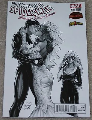Buy Amazing Spider-man Renew Your Vows 4 Siya Oum B&w Sketch Variant 606 Campbell 3 • 15.76£