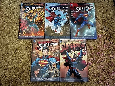 Buy Superman New 52 Lot Of 5 Hardcover Volumes 1,2,3,4,5 DC Comics • 8£