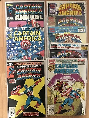 Buy CAPTAIN AMERICA ANNUAL # 5, 6, 7, 9, 10, 11, 12 And 13 HIGH GRADE MARVEL • 15£