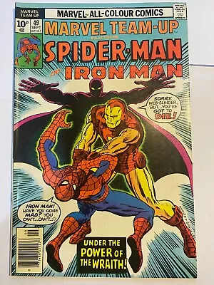 Buy MARVEL TEAM-UP #49 Iron Man  Spider-Man Marvel UK Price 1976 VF • 3.95£