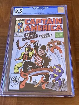 Buy Captain America 337 CGC 8.5 White Pages (Classic Avengers 4 Homage Cover!!) • 47.67£