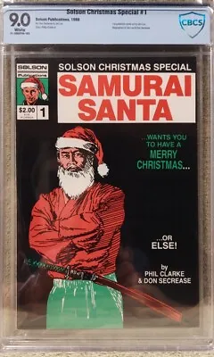 Buy Samurai Santa #1 Solson Christmas Special CBCS 9.0 Wp Key 1st Jim Lee Art ! • 297.37£