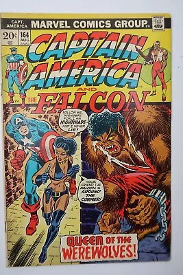 Buy Captain America #164 1st Appearance Nightshade 1973 Bronze Age Marvel VG+/F • 28.42£