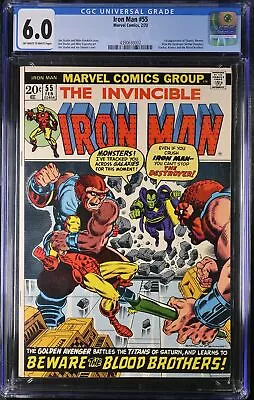 Buy Iron Man #55 CGC FN 6.0 1st Appearance Thanos! Drax The Destroyer!  Marvel 1973 • 415.52£