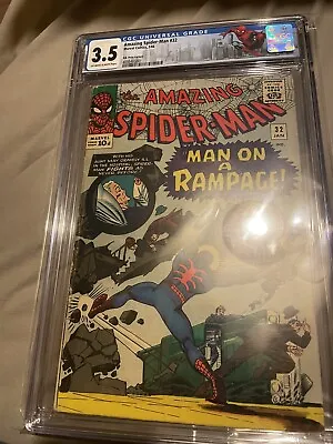 Buy Amazing Spider-Man 32 , CGC 3.5 , Key 2nd Appearance Of Doctor Curt Connors • 105£