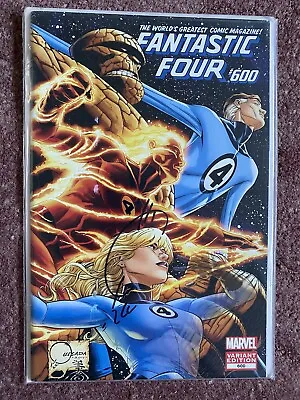 Buy Fantastic Four 600 1:50 Quesada Variant SIGNED (2012,Hickman/Epting) • 35£
