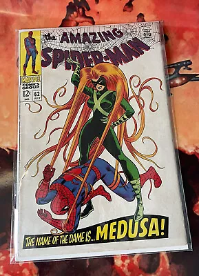 Buy Amazing Spider-man #62 Marvel Comics July 1968 Medusa Classic Cover • 130£
